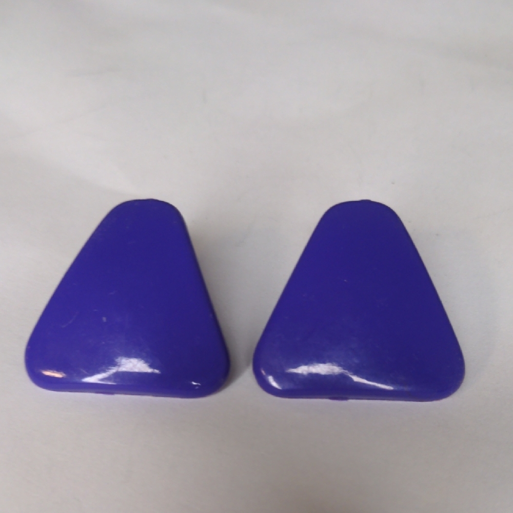 3/$15 Vintage 80s Purple Retro Triangle Earrings Pierced Signed JB